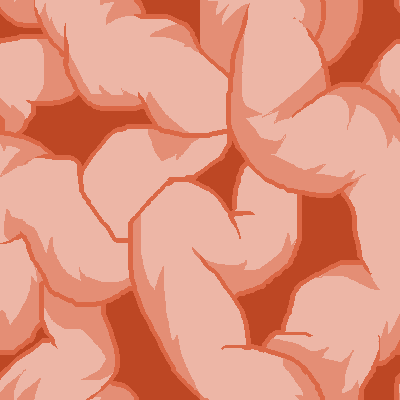 cartoony intestines designed to be a repeating tileset